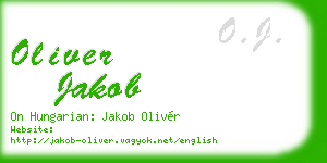oliver jakob business card